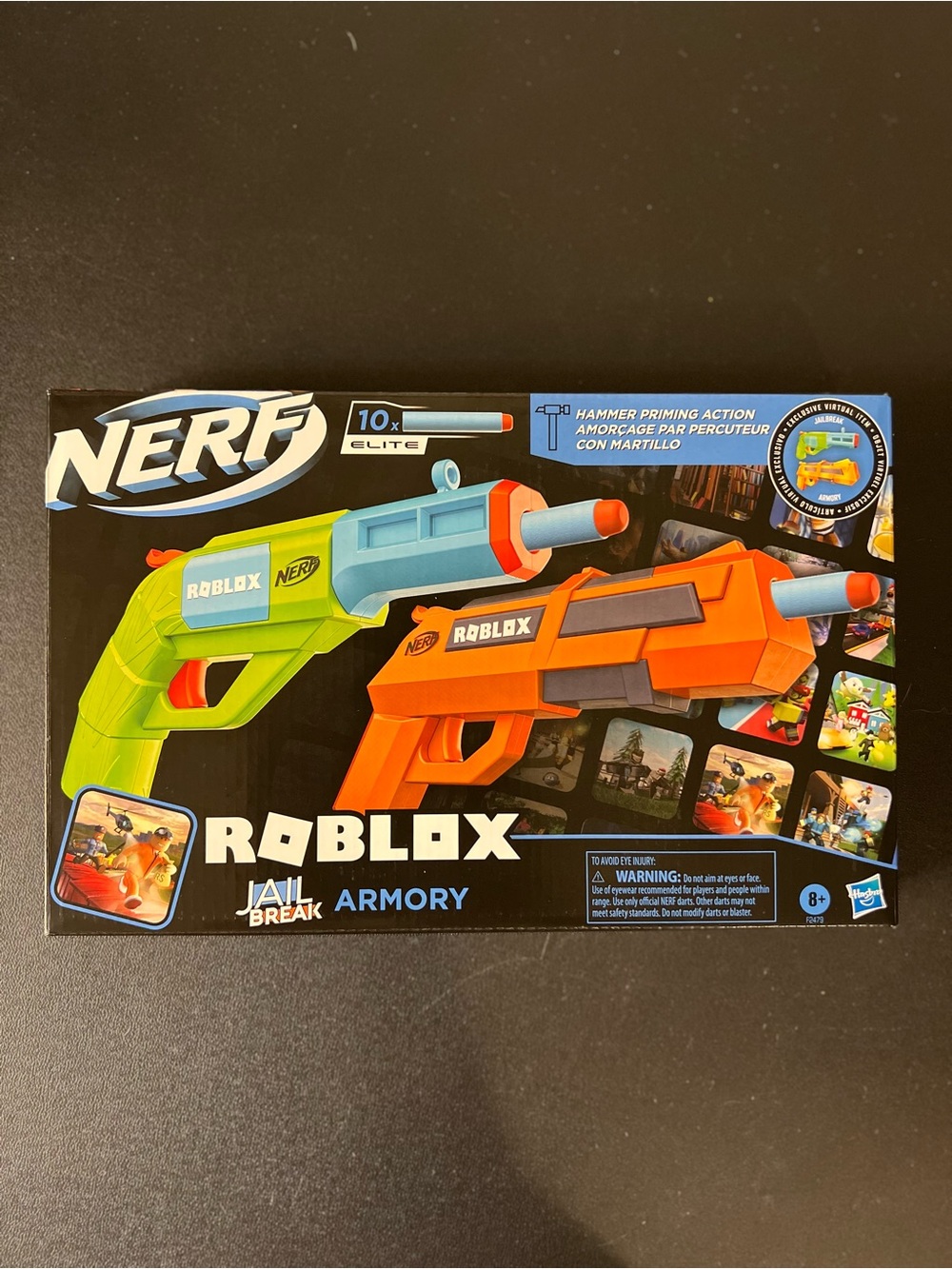 NERF: ROBLOX - Jail Break Armory With 10 Elite Soft Darts New